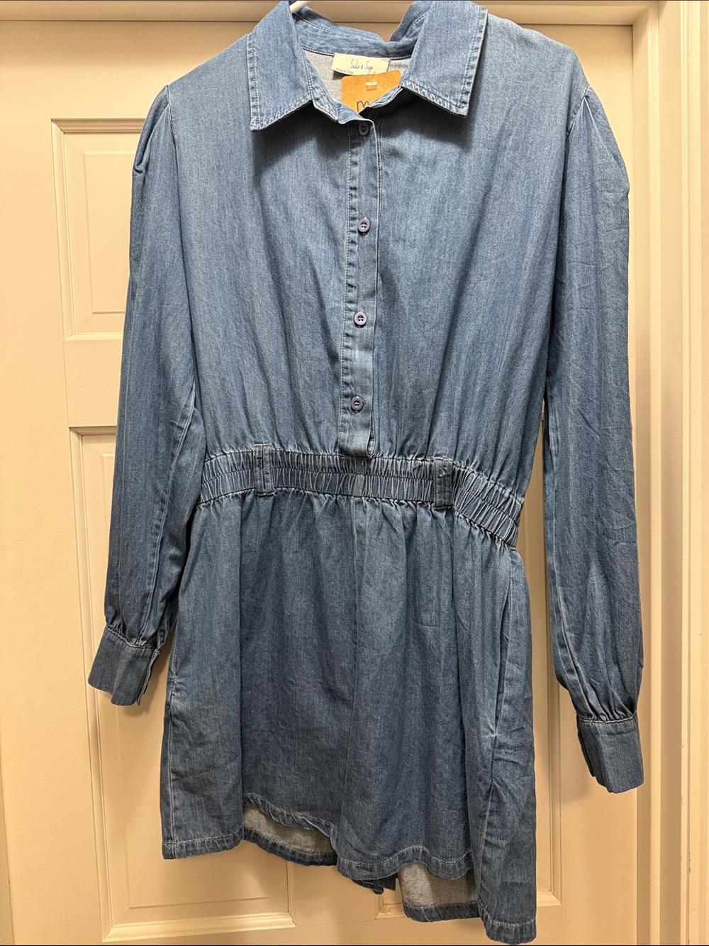 Sadie & Sage Light Blue Denim Romper
